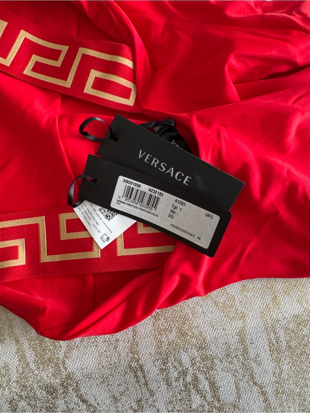 Versace Red One-Piece Swimsuit - Picture 7 of 9